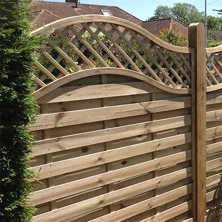 Continental wooden panel fences