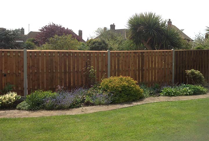 Garden Fence with Concrete Posts